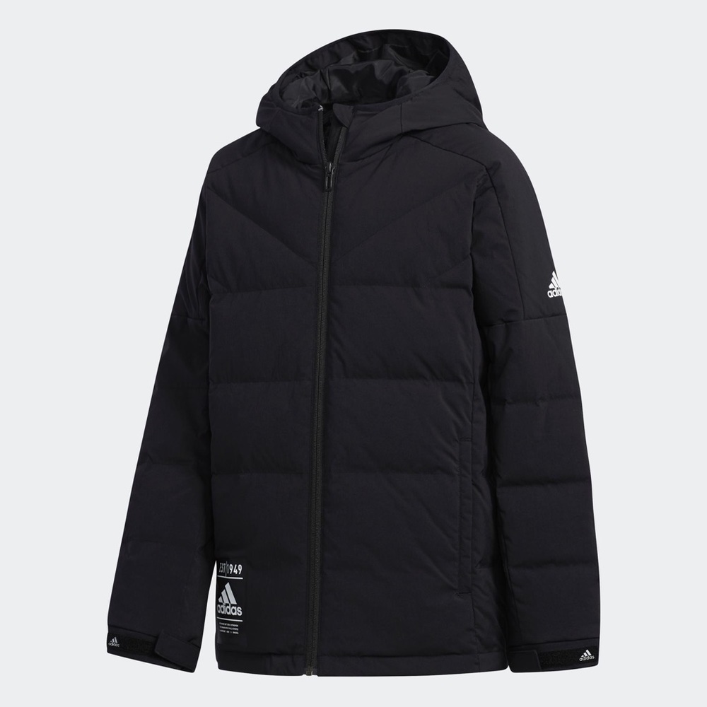 ADIDAS LIGHTWEIGHT DOWN JACKET IN BLACK